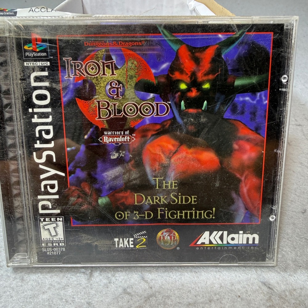 PlayStation Iron & Blood Warriors of Ravenloft PS1 NTSC SLUS-00378 1996 D&D Game